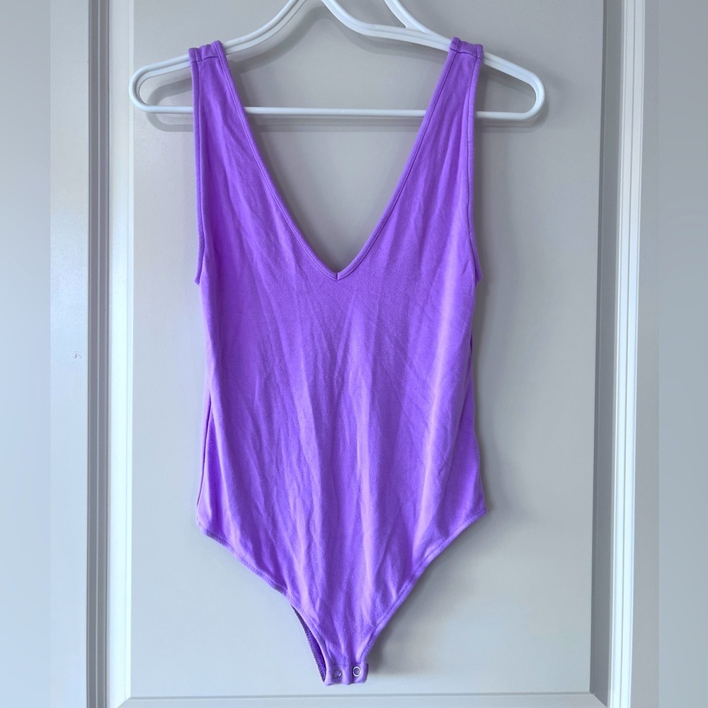 EXPRESS X ROCKY BARNES Purple Bodysuit